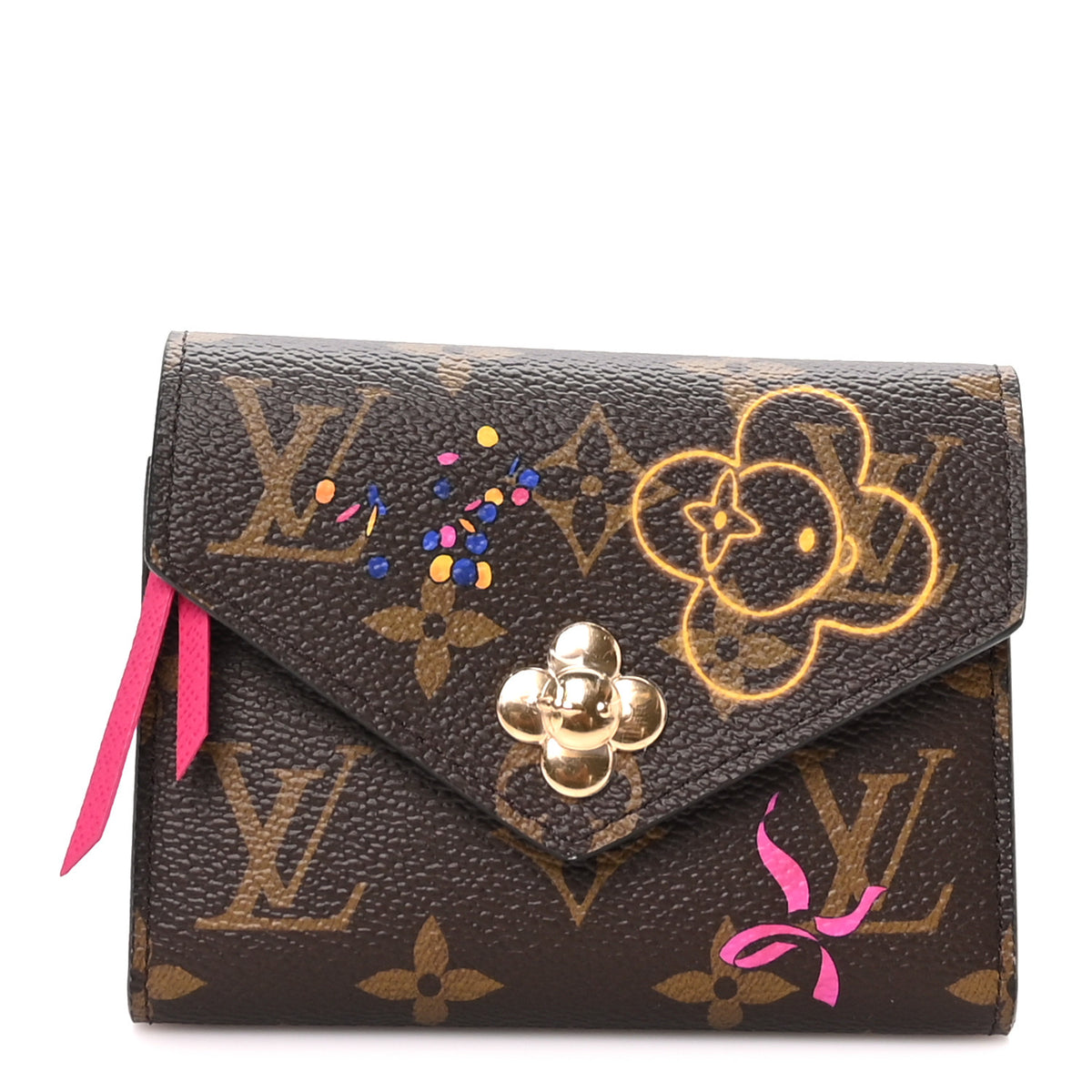 Monogram 2025 Christmas Animation Victorine Wallet Frozen Orchid