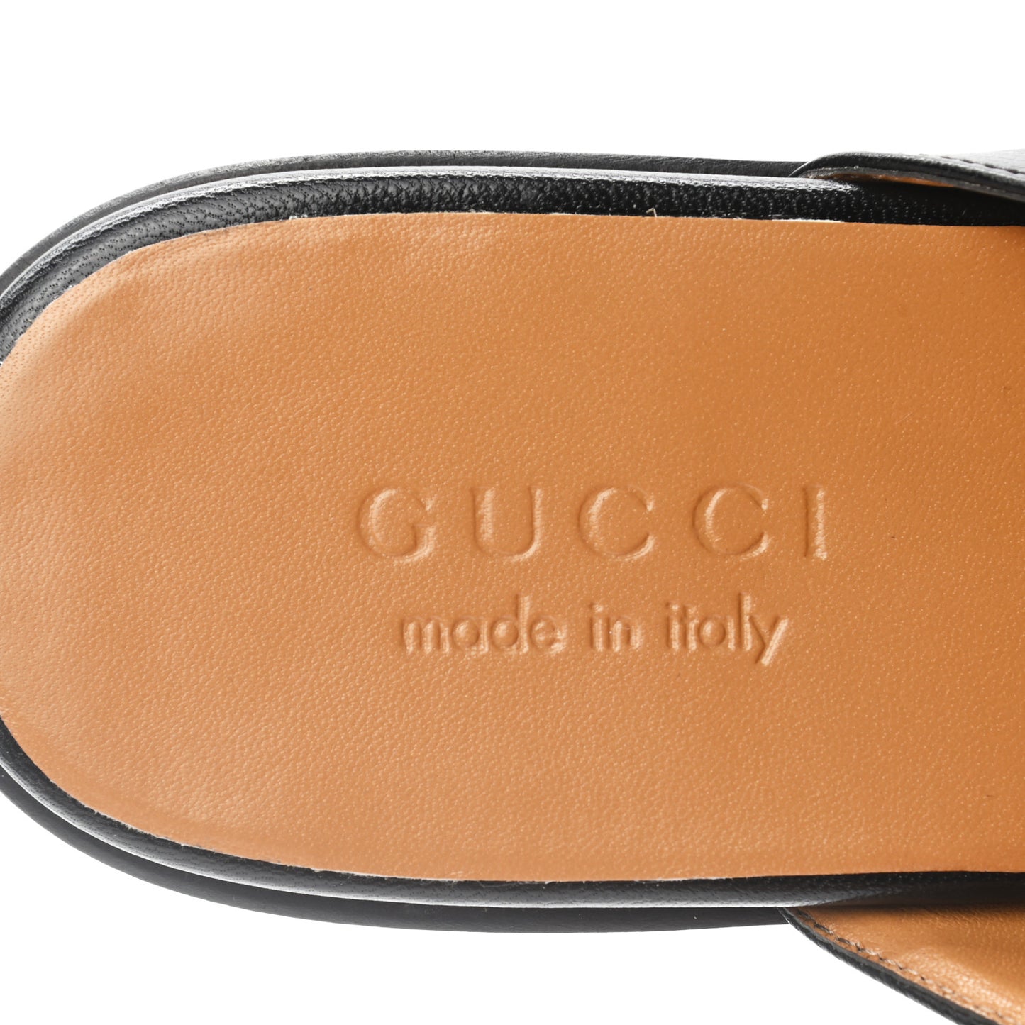 Goatskin Web GG Mens Princetown Slippers 6.5 Black