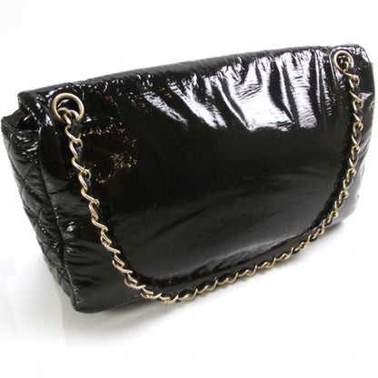 Chanel Vinyl Rock and Chain Medium Flap Black 3 of 9