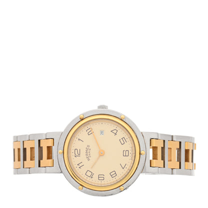 Hermes Stainless Steel 30mm Clipper Quartz Watch Gold 2 of 4