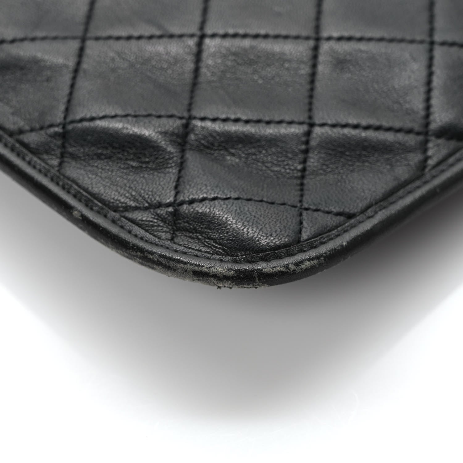 Chanel Lambskin Quilted Flat Tote Black 11 of 12