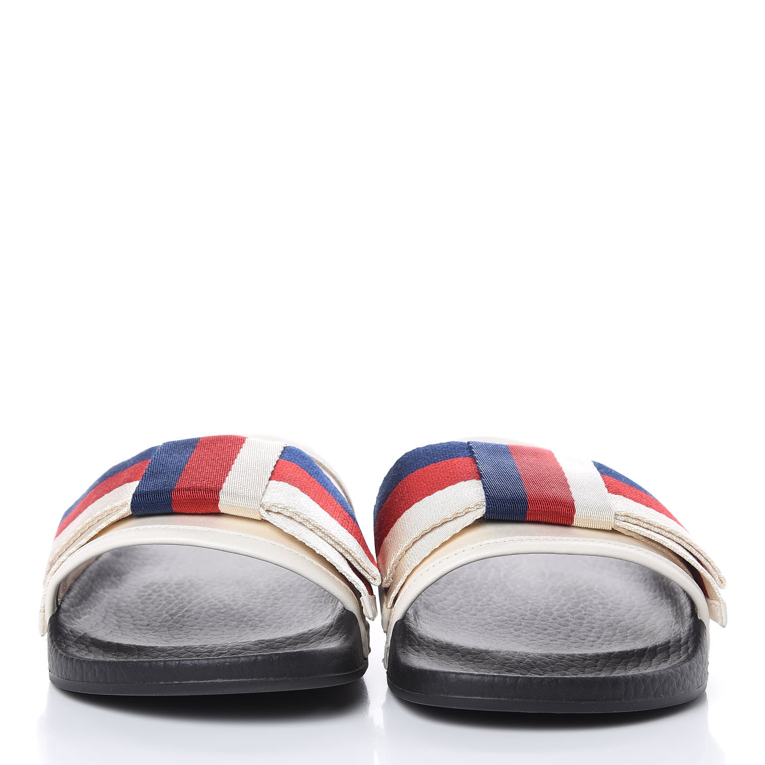 Gucci Satin Web Sylvie Bow Slide Sandals 36 White 2 of 8