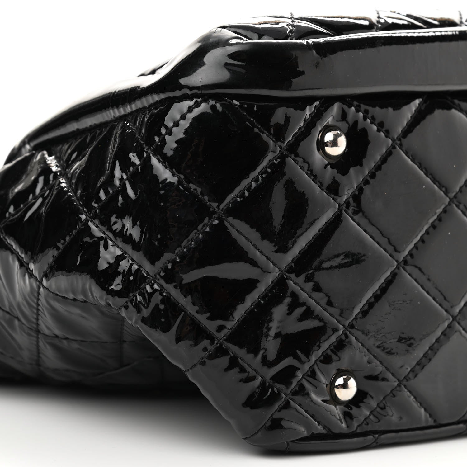 Chanel Patent Quilted Chic and Glitter Large Tote Black 8 of 9