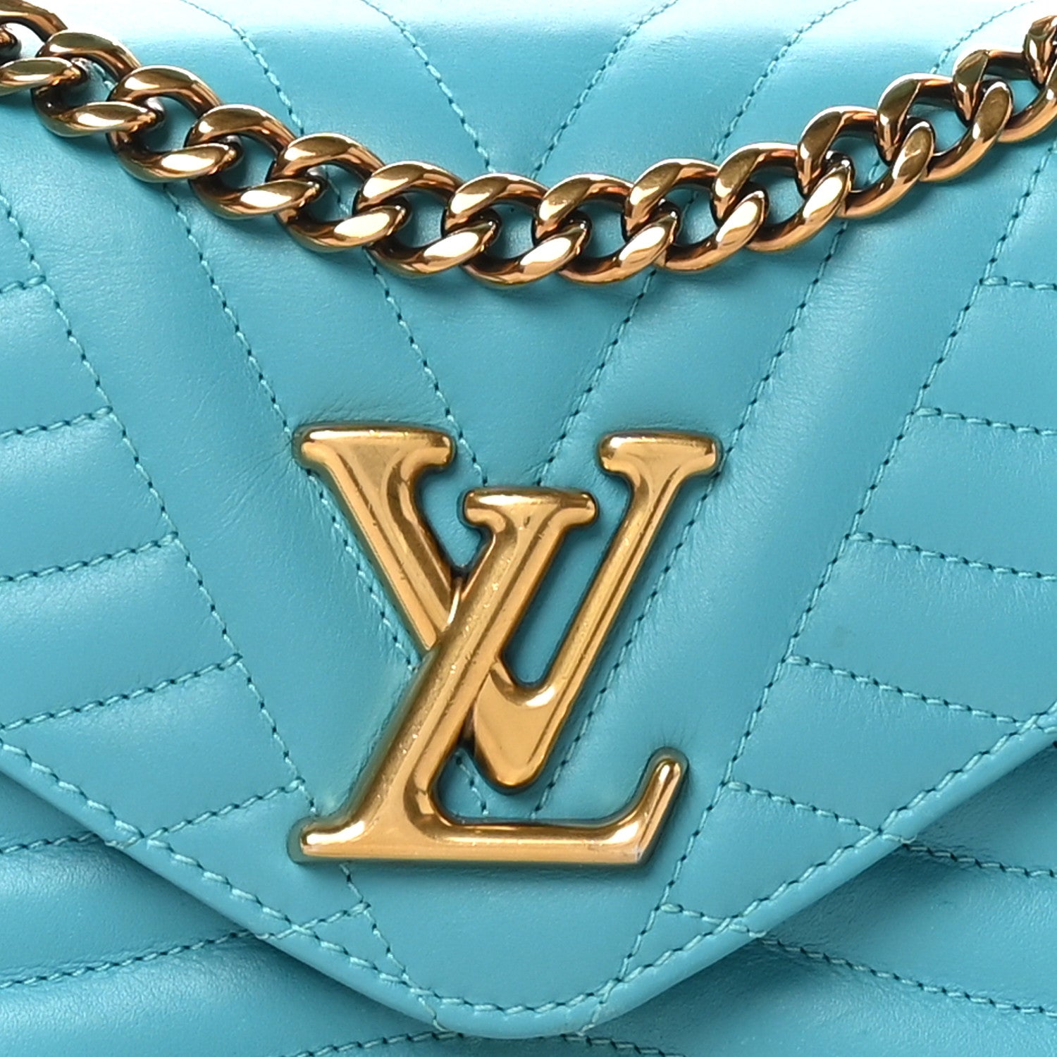 Louis Vuitton Calfskin New Wave Chain PM Malibu Green 7 of 10