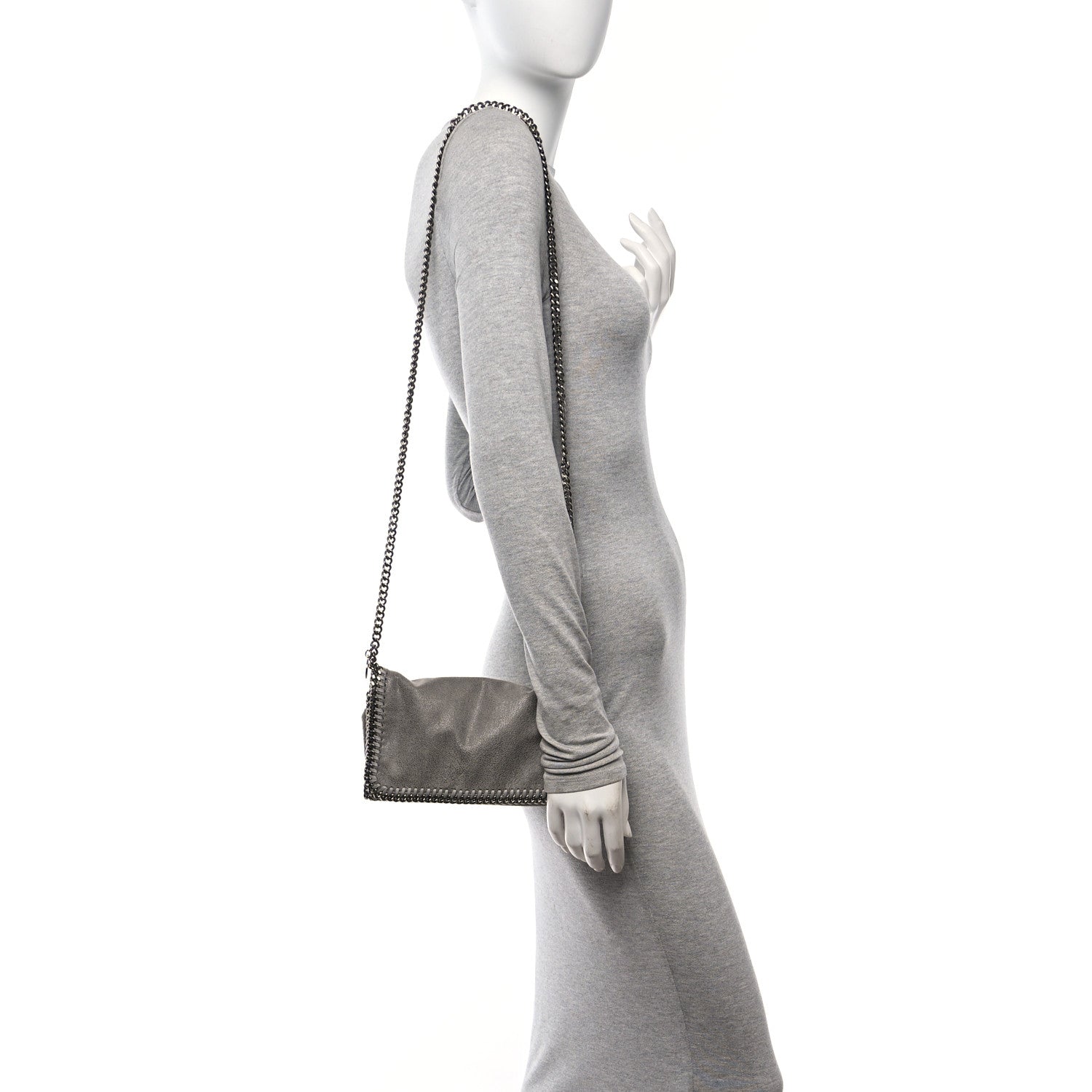 Stella McCartney Shaggy Deer Falabella Crossbody Bag Light Grey 2 of 9