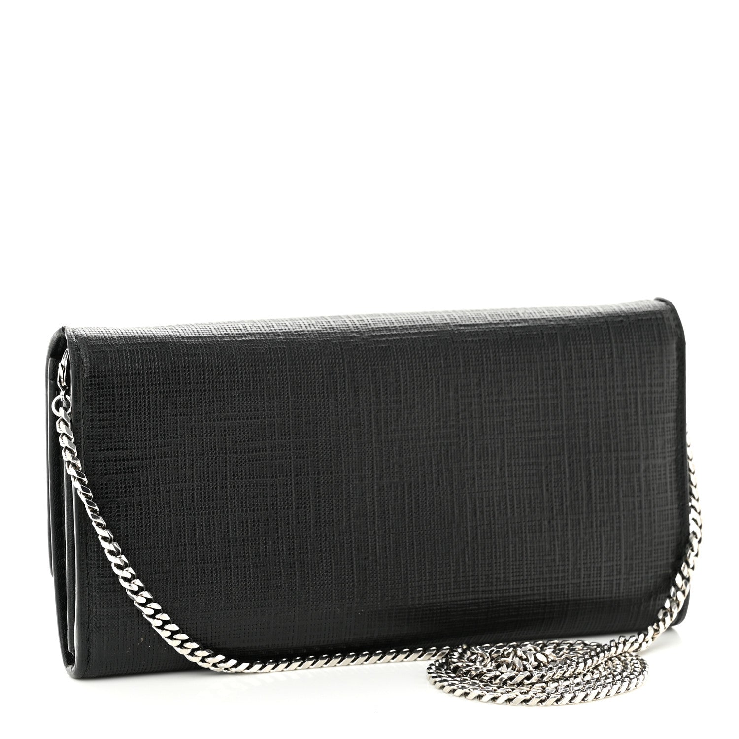 Alexander McQueen Calfskin Skull Wallet on Chain Black 2 of 9