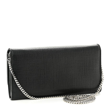 Alexander McQueen Calfskin Skull Wallet on Chain Black 2 of 9