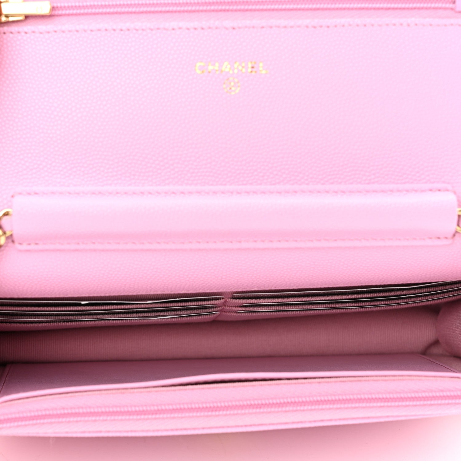 Chanel Caviar Quilted Wallet On Chain WOC Pink 5 of 12