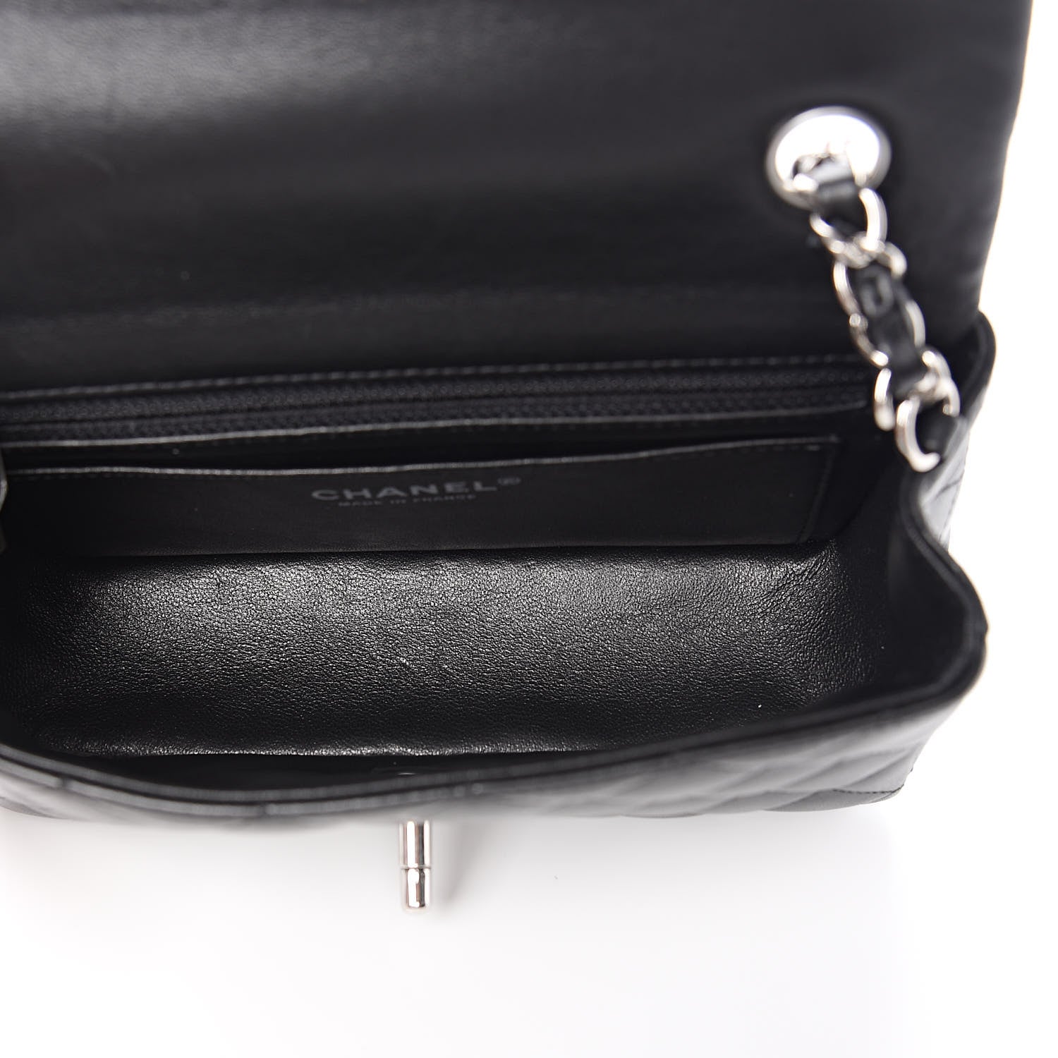 Chanel Lambskin Quilted Mini Rectangular Flap Black 5 of 12