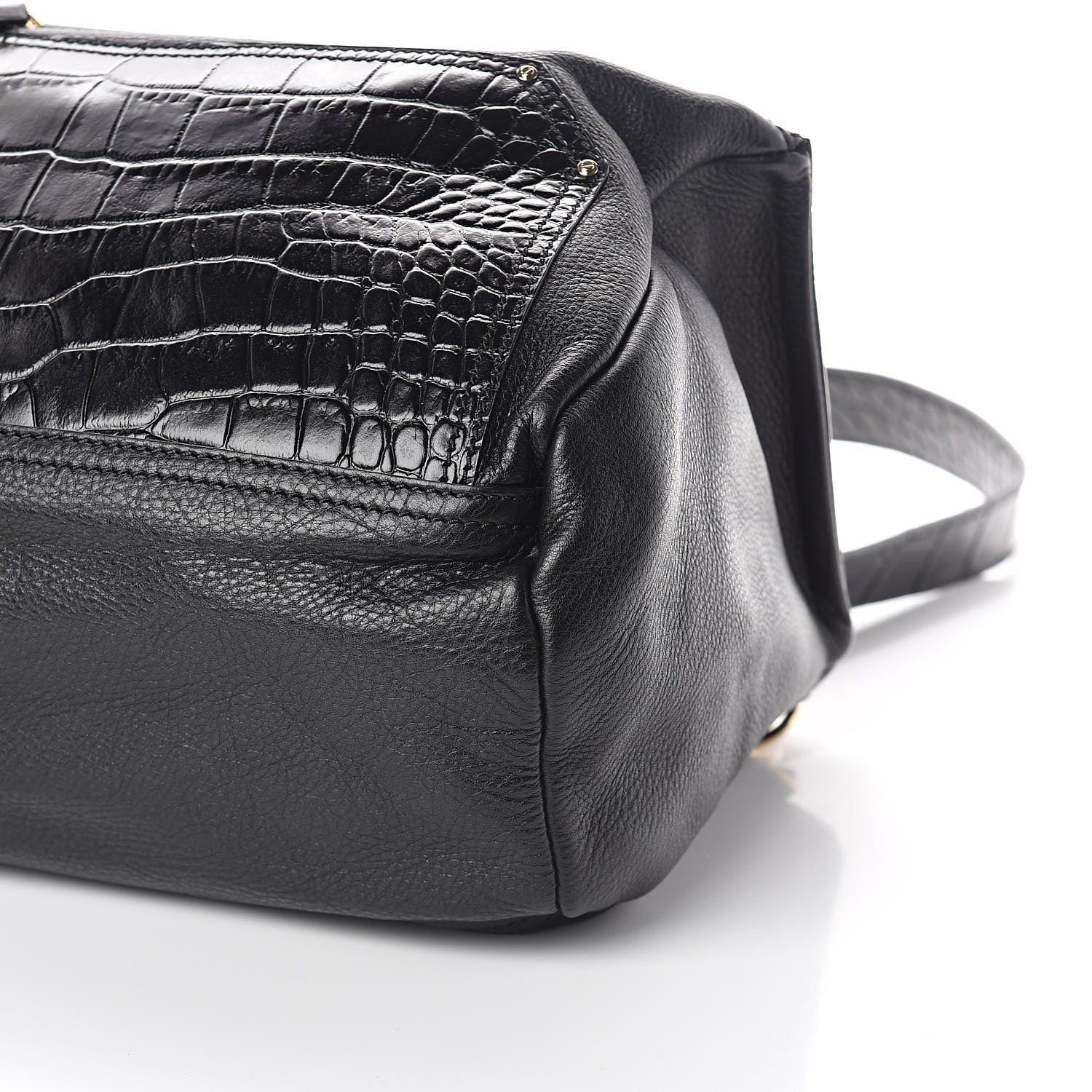 Givenchy Calfskin Crocodile Embossed Medium Pandora Black 9 of 9