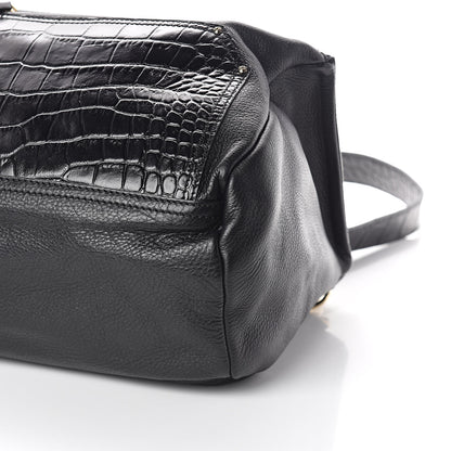 Givenchy Calfskin Crocodile Embossed Medium Pandora Black 9 of 9