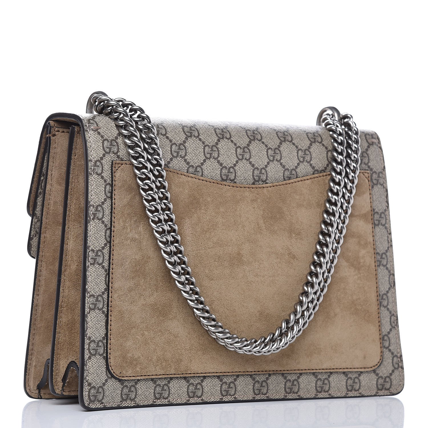 Gucci GG Supreme Monogram Medium Dionysus Shoulder Bag Taupe 3 of 9