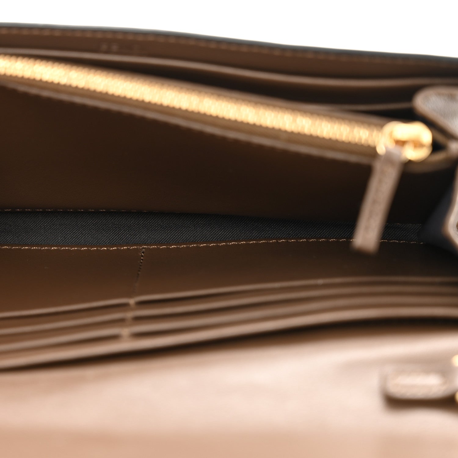 Fendi Vitello Soft F is Fendi Bi-Color FF 1974 Embossed Continental Envelope Wallet On Chain Maya Black 6 of 13