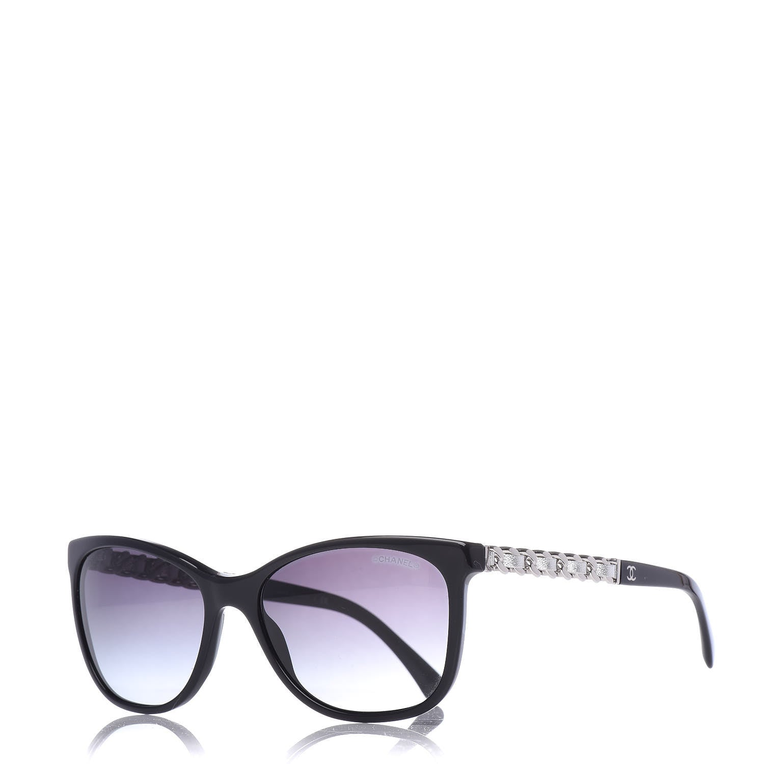 Chanel Cat Eye Chain Polarized Sunglasses 5260-Q Black 1 of 7