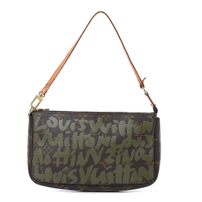 Louis Vuitton Monogram Graffiti Pochette Accessories Kaki 1 of 12