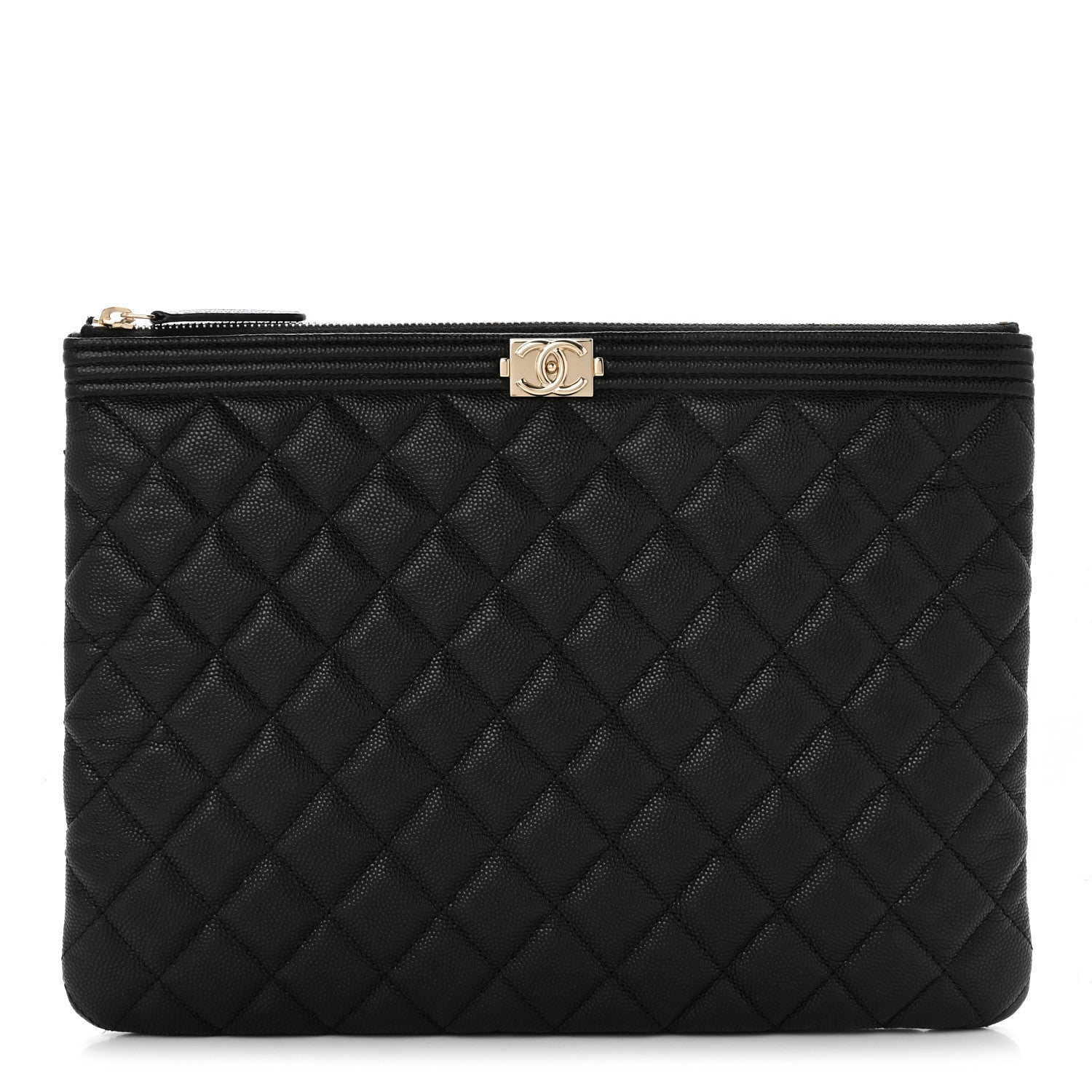 Chanel Caviar Quilted Medium Boy Cosmetic Case Black 1 of 10