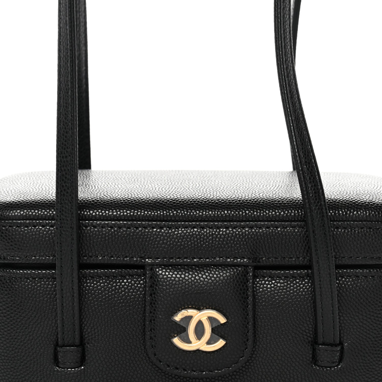 Chanel Shiny Caviar Preppy Coco Long Vanity With Strap Black 8 of 11