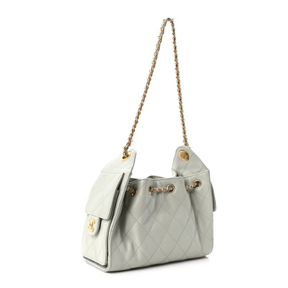 Chanel Caviar Quilted Mini Chanel 25 Handbag Light Green 3 of 11