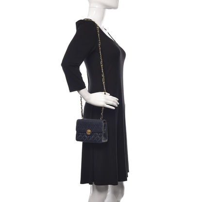 Chanel Lambskin Quilted Mini Flap Navy 2 of 12