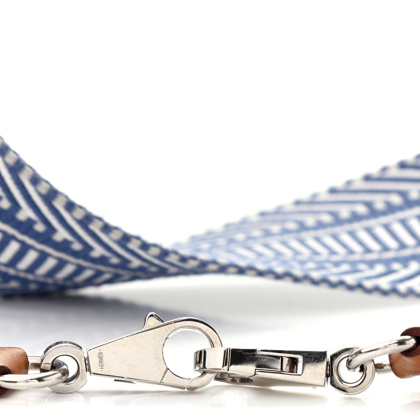 Toile Swift 50mm Sangle Cavale Shoulder Strap Ecru Bleu Brighton Gold