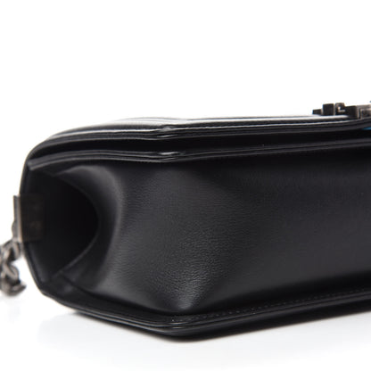 Chanel Calfskin Chevron Quilted Medium Boy Flap Black 6 of 12