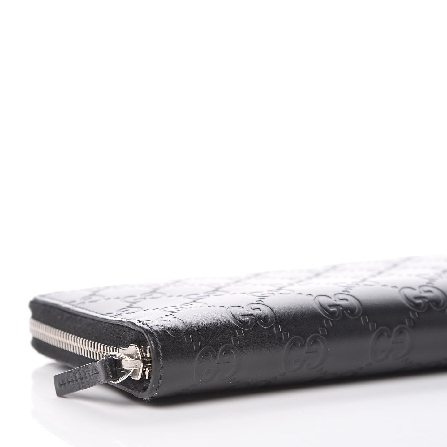 Guccissima Signature Zip Around Organizer Wallet Black