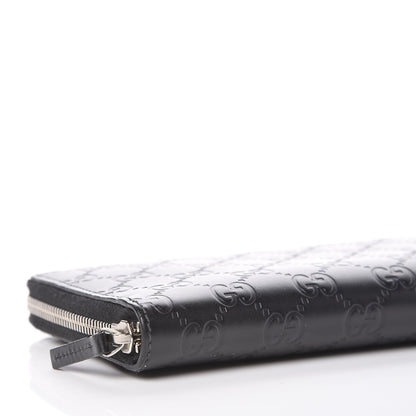 Gucci Guccissima Signature Zip Around Organizer Wallet Black 8 of 11
