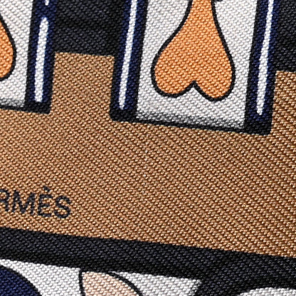 Hermes Silk Harnais De Coeur Twilly Beige Foncé Rouge Anthracite 5 of 6