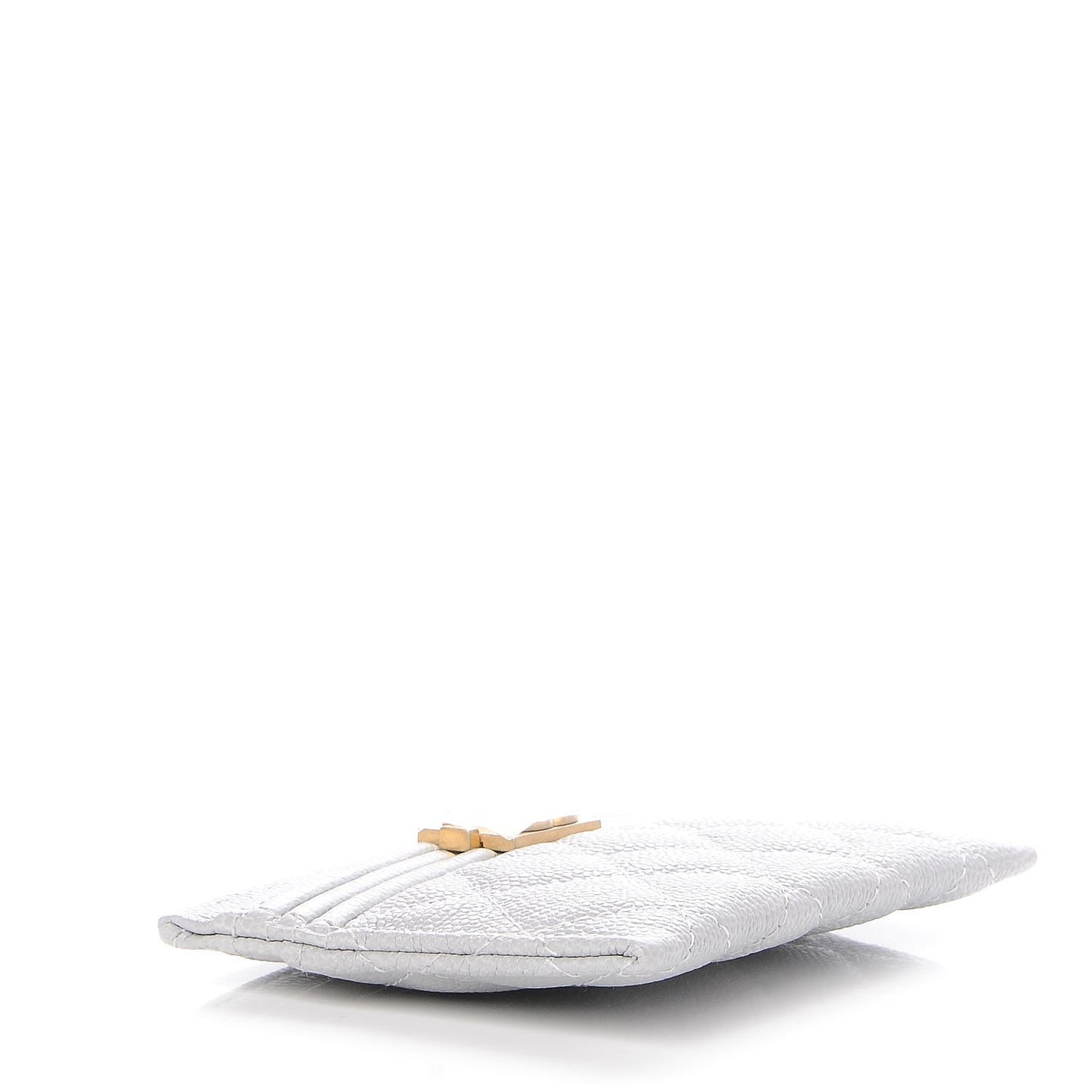 Caviar Quilted Boy Card Holder Grey