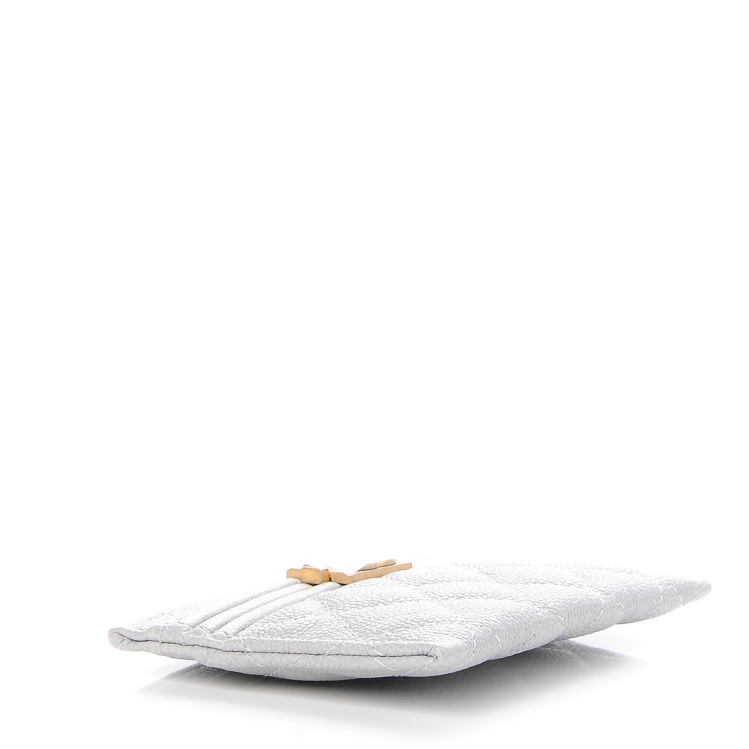 Chanel Caviar Quilted Boy Card Holder Grey 4 of 9