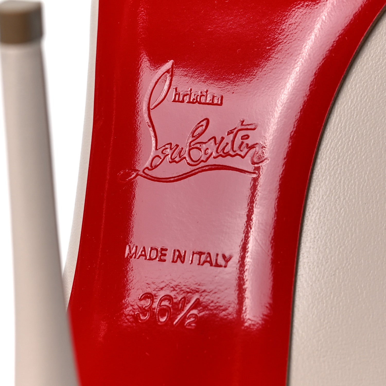 Christian Louboutin Nappa Conclusive 100 Ankle Strap Pumps 36.5 Leche 6 of 8