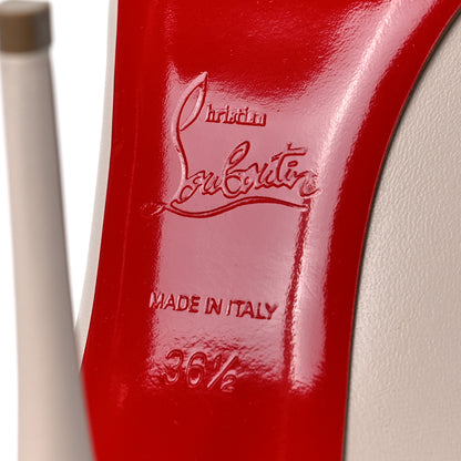 Christian Louboutin Nappa Conclusive 100 Ankle Strap Pumps 36.5 Leche 6 of 8