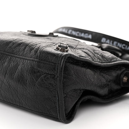 Balenciaga Agneau Classic Hardware S City Logo Strap Black White 10 of 10