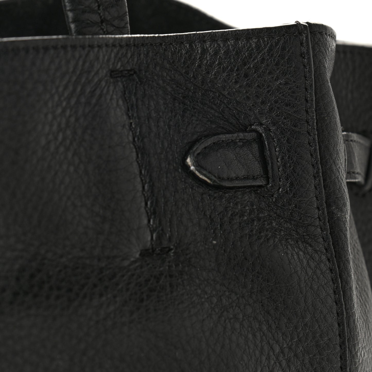 Soft Grained Calfskin Small Belt Cabas Phantom Black