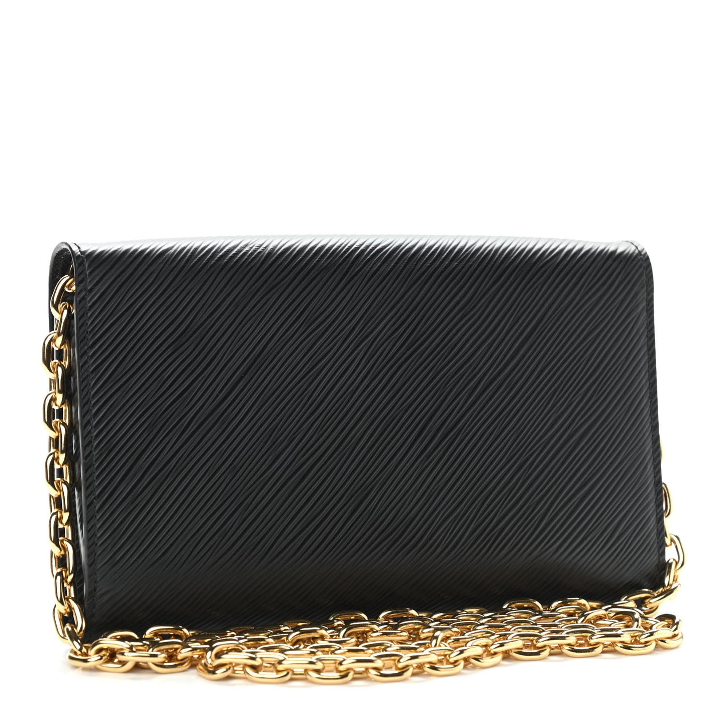 Epi Love Lock Twist Chain Wallet Black