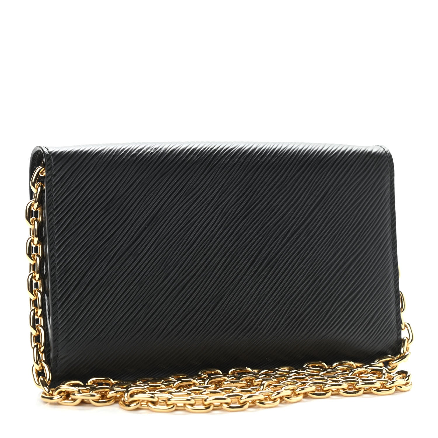 Louis Vuitton Epi Love Lock Twist Chain Wallet Black 3 of 10