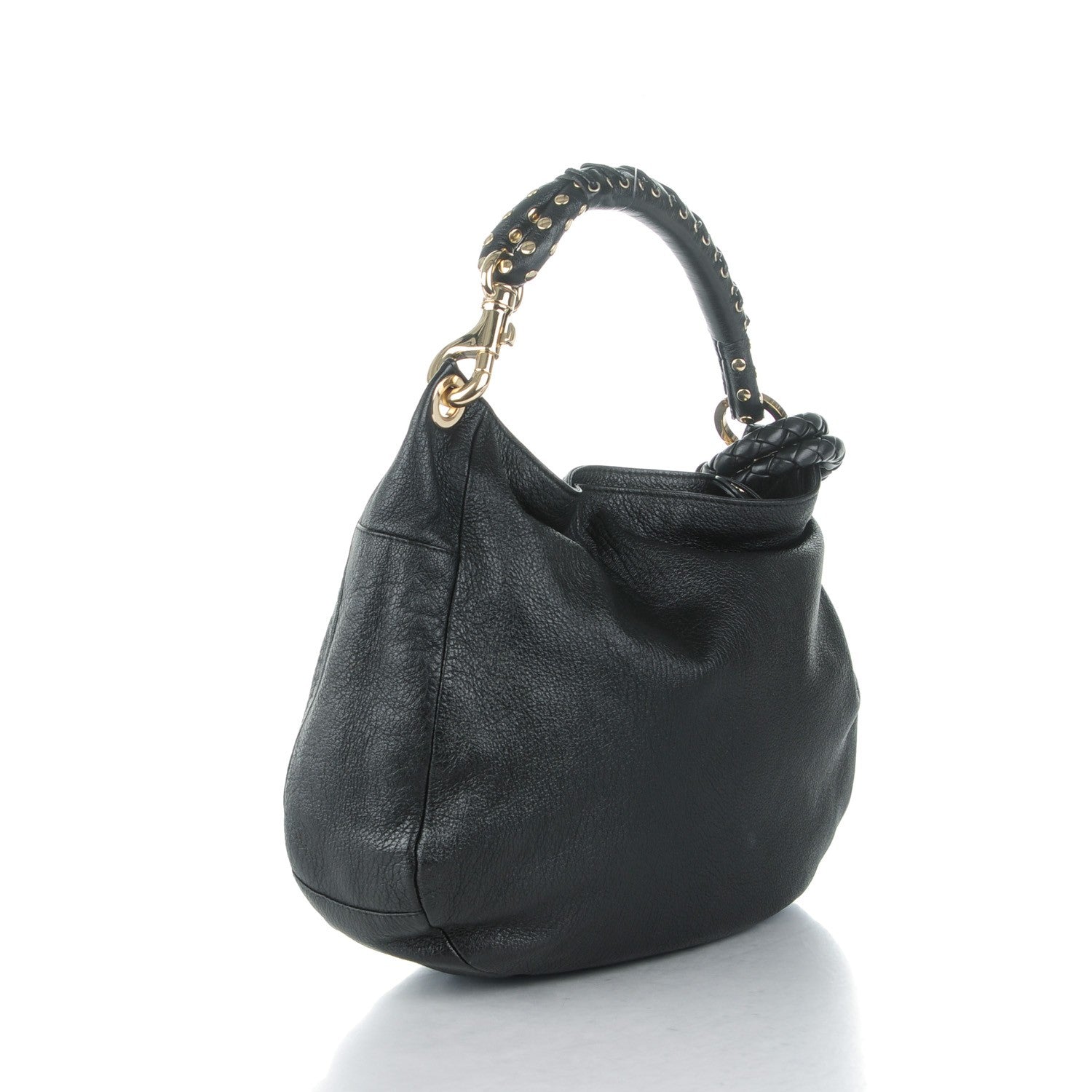 Jimmy Choo Calfskin Studded Small Sky Hobo Black 3 of 8
