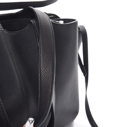 Celine Baby Grained Calfskin Medium Tri-Fold Bag Black 9 of 9