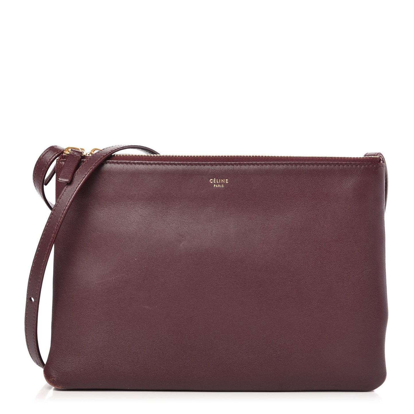 Lambskin Large Trio Crossbody Bag Burgundy
