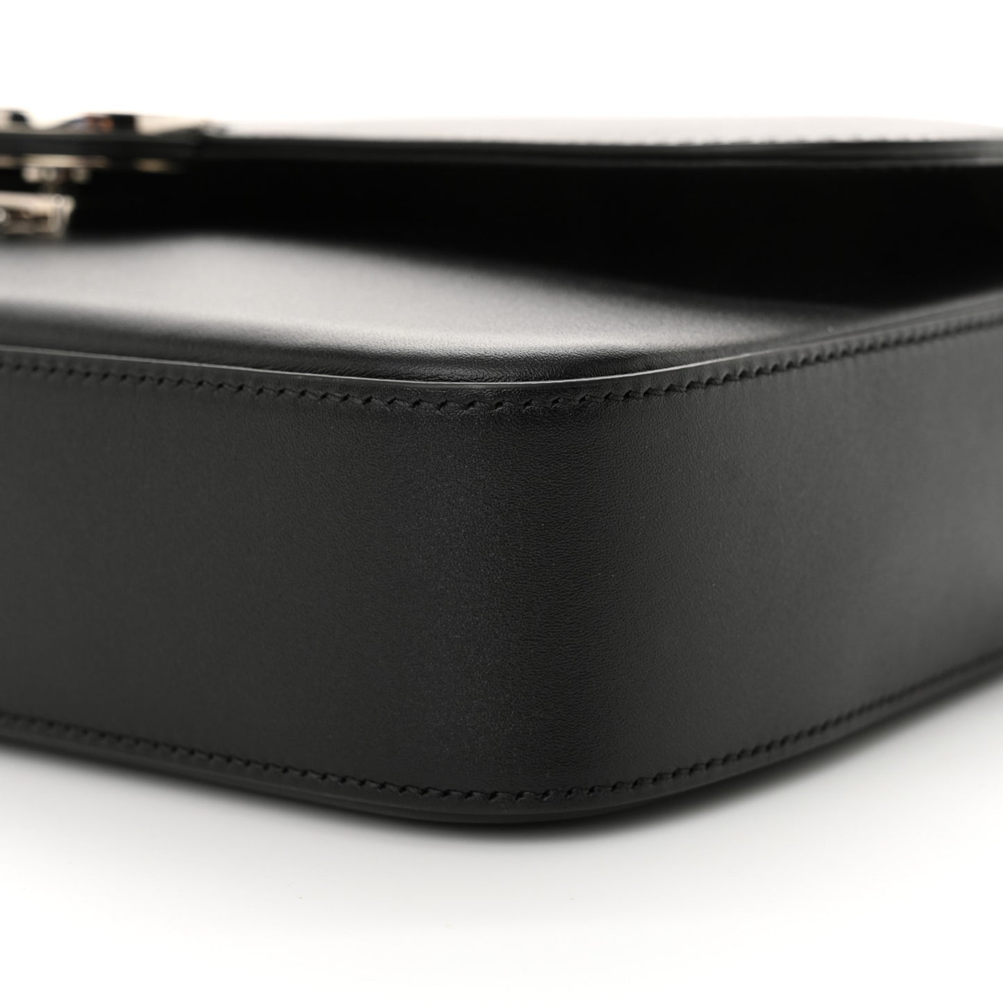 Senna Calfskin Petite GG Top Handle Shoulder Bag Black