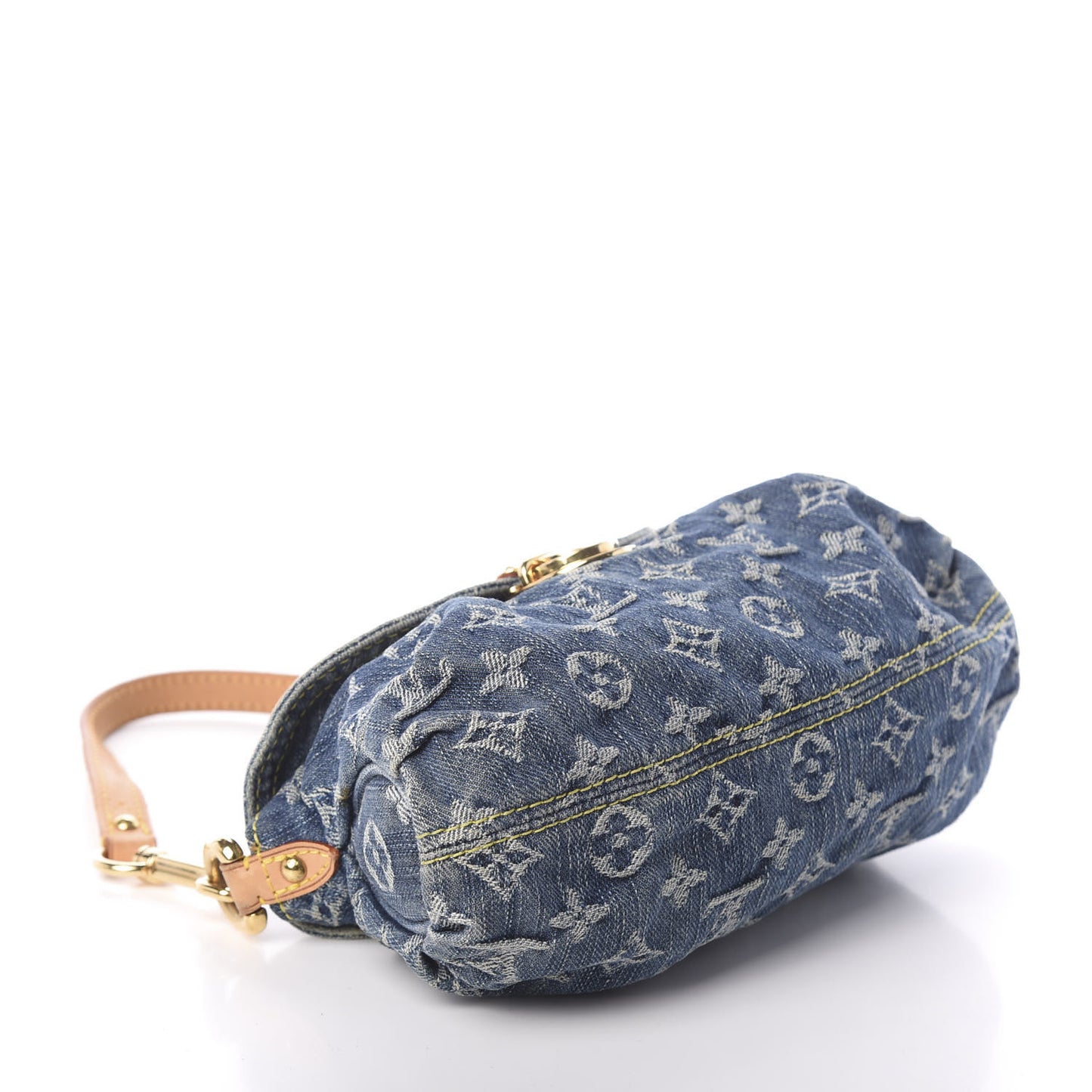 Monogram Denim Mini Pleaty Blue