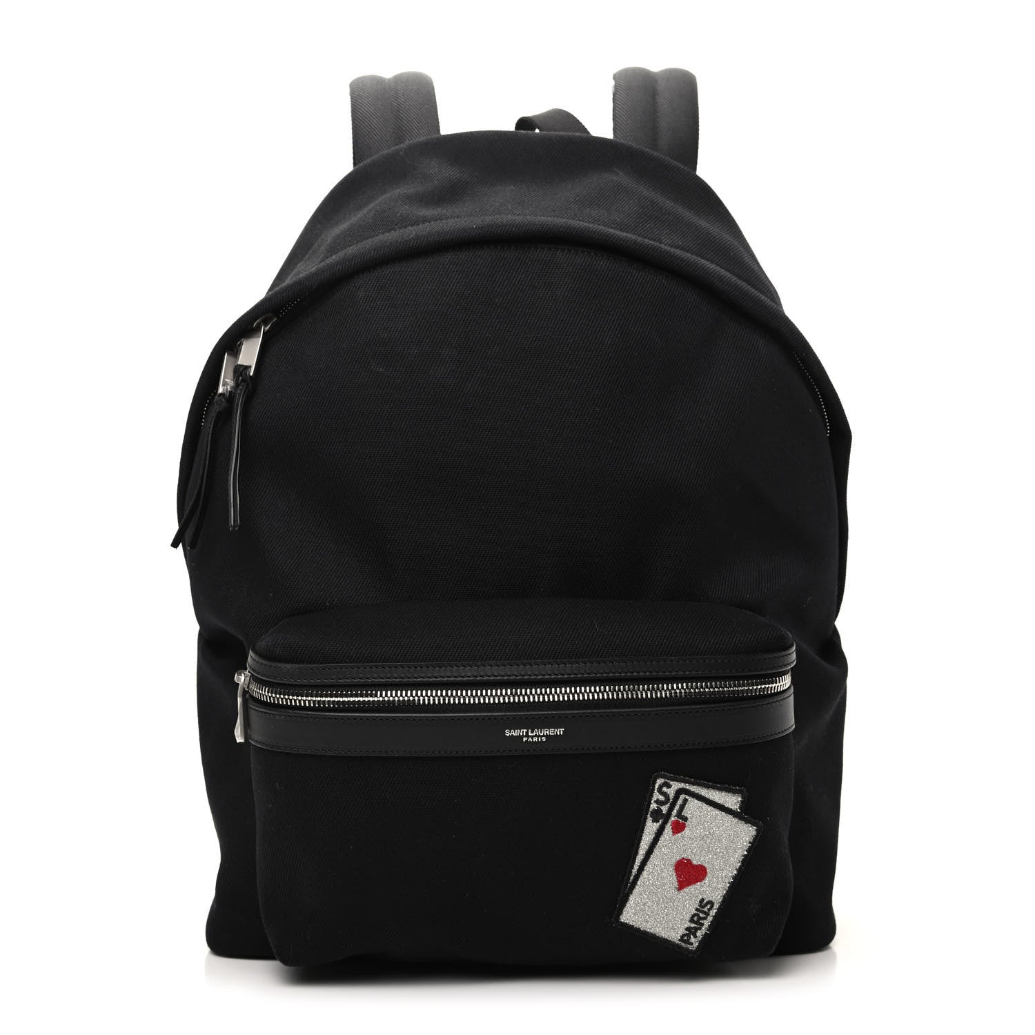 Saint Laurent Canvas SL Playing Cards City Backpack Black 1 of 8