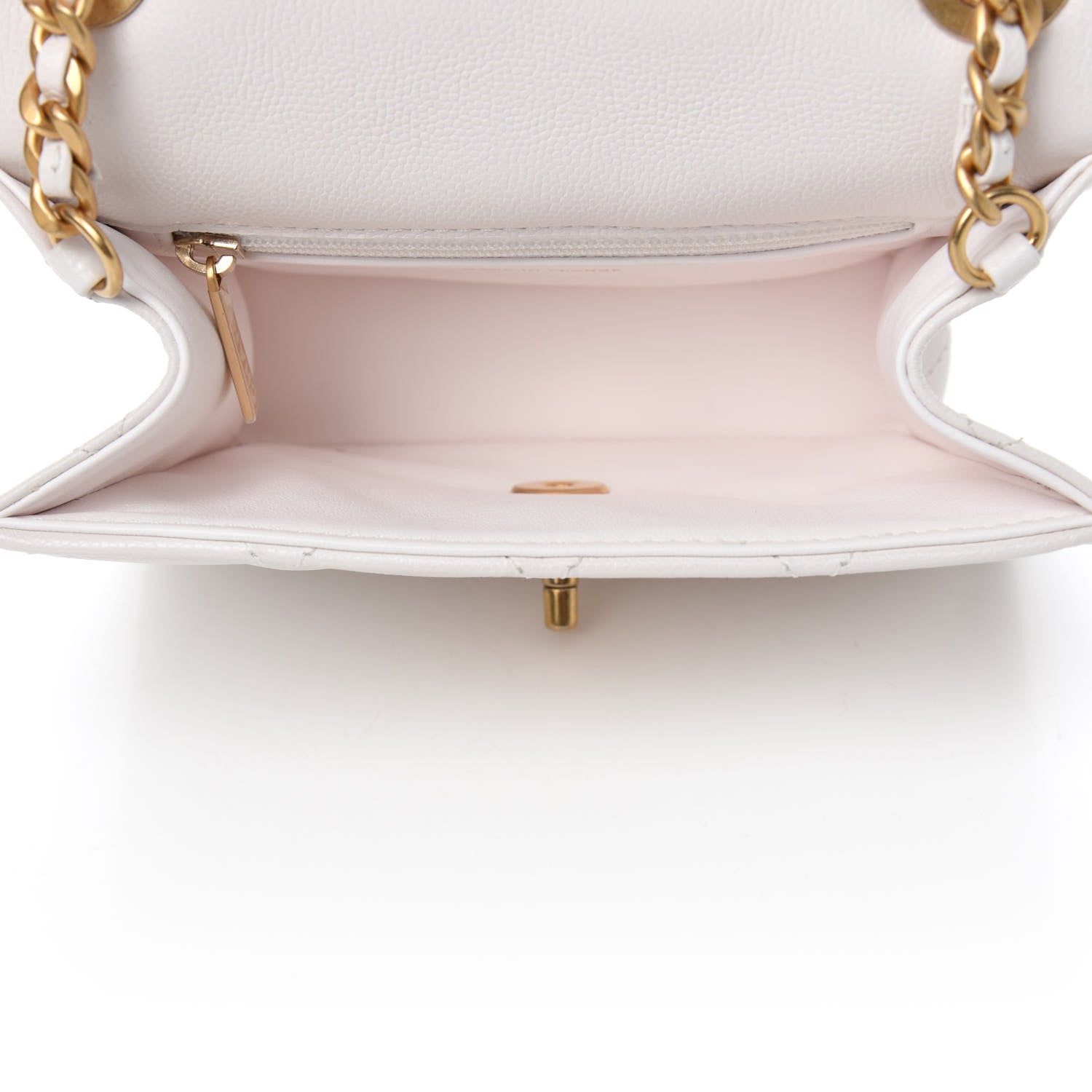 Chanel Caviar Quilted Mini Sweet Classic Flap White 5 of 11