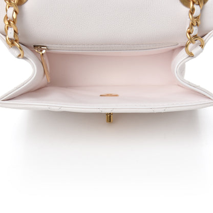 Chanel Caviar Quilted Mini Sweet Classic Flap White 5 of 11