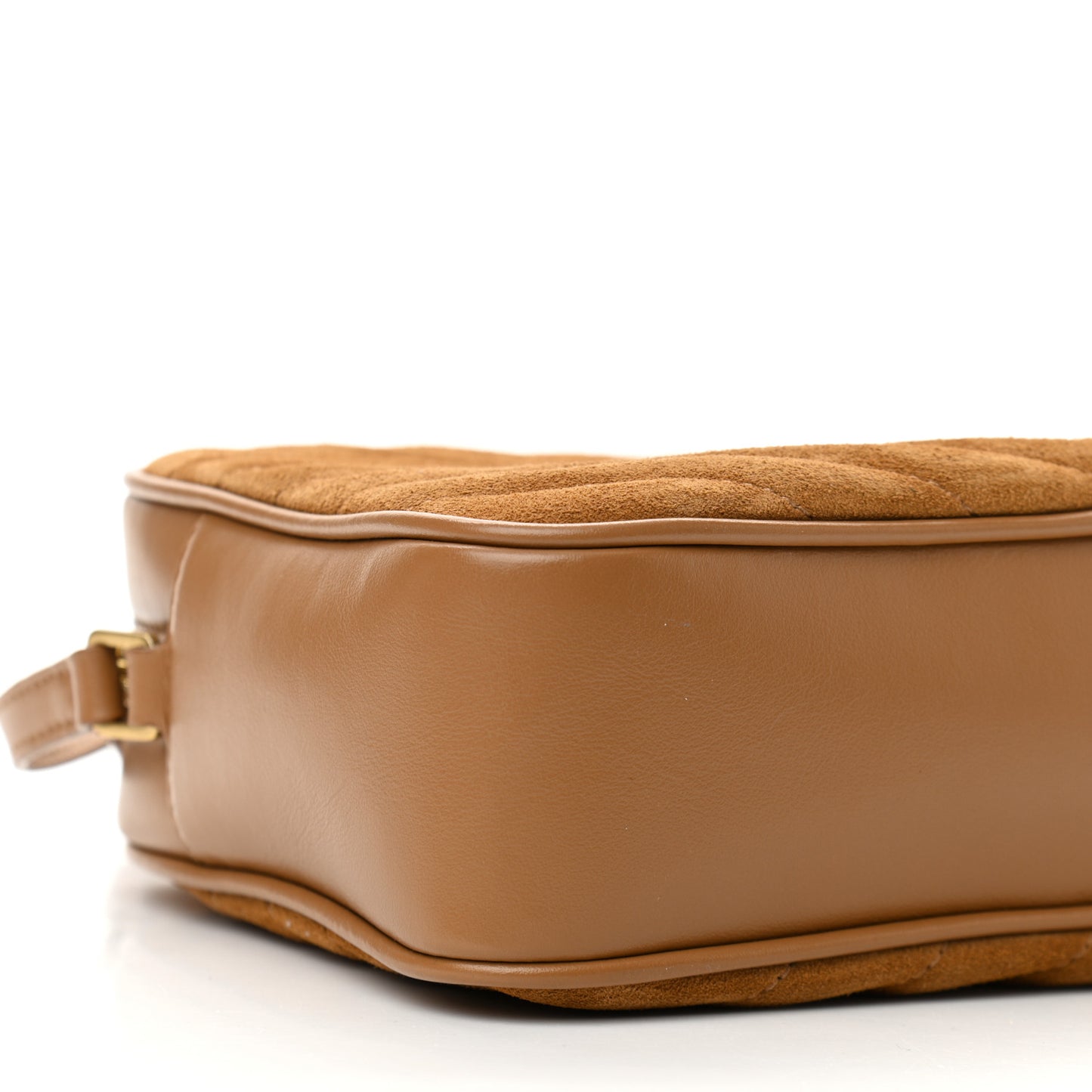 Suede Matelasse Monogram Lou Camera Bag Cinnamon