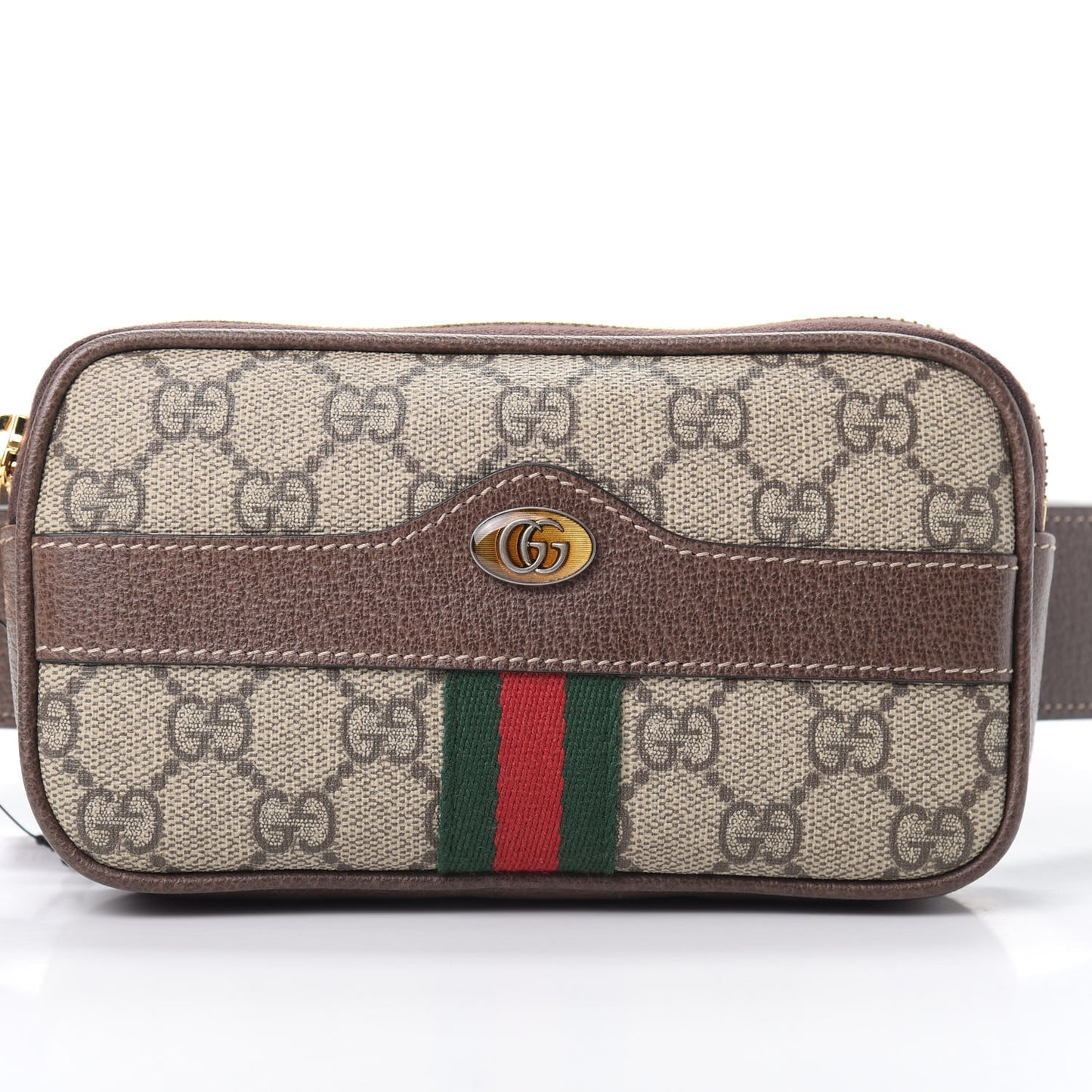 GG Supreme Monogram Ophidia Belted iPhone Case 85 34 Dark Brown
