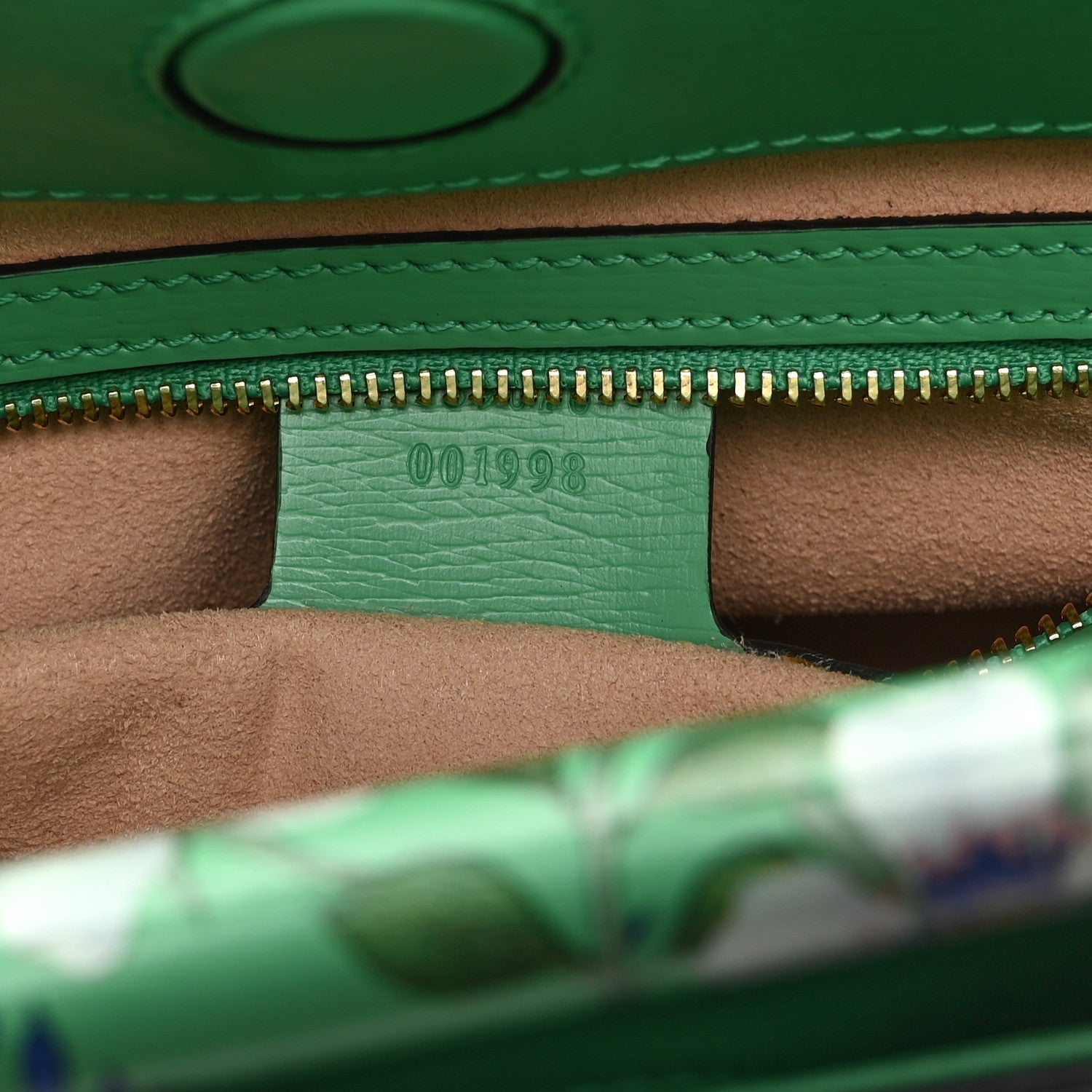 Gucci Calfskin Bamboo Web New Flora Small Nymphaea Top Handle Bag Green 8 of 12