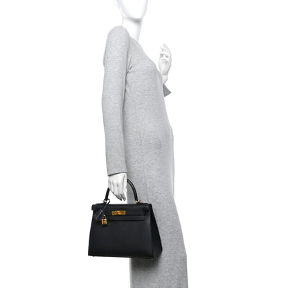 Hermes Epsom Kelly Sellier 28 Black 2 of 13
