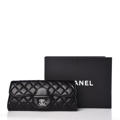 Chanel Lambskin Quilted Large Flap Clutch Black 9 of 9