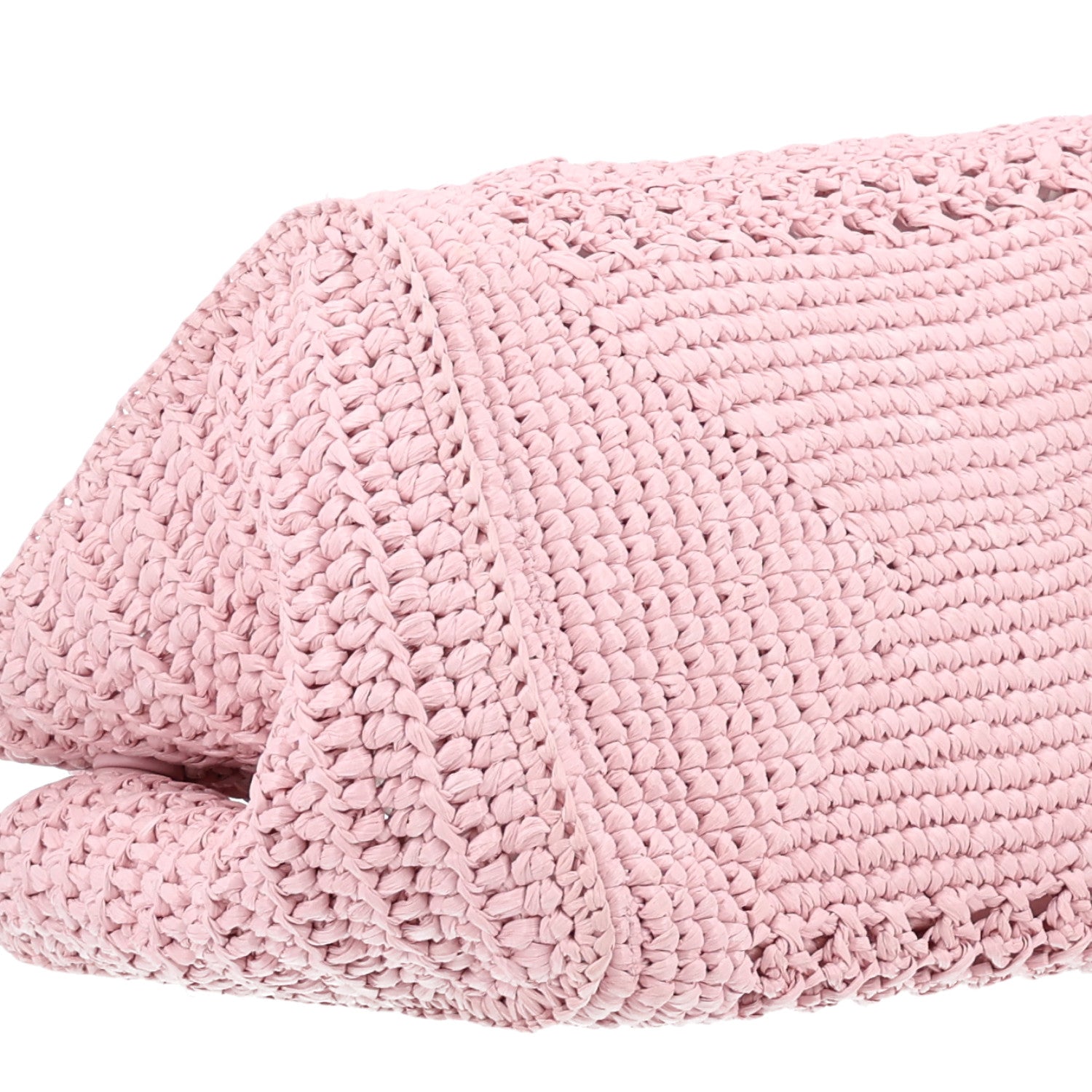 Miu Miu Fabric Crochet Knit Tote Alabaster Pink 9 of 10